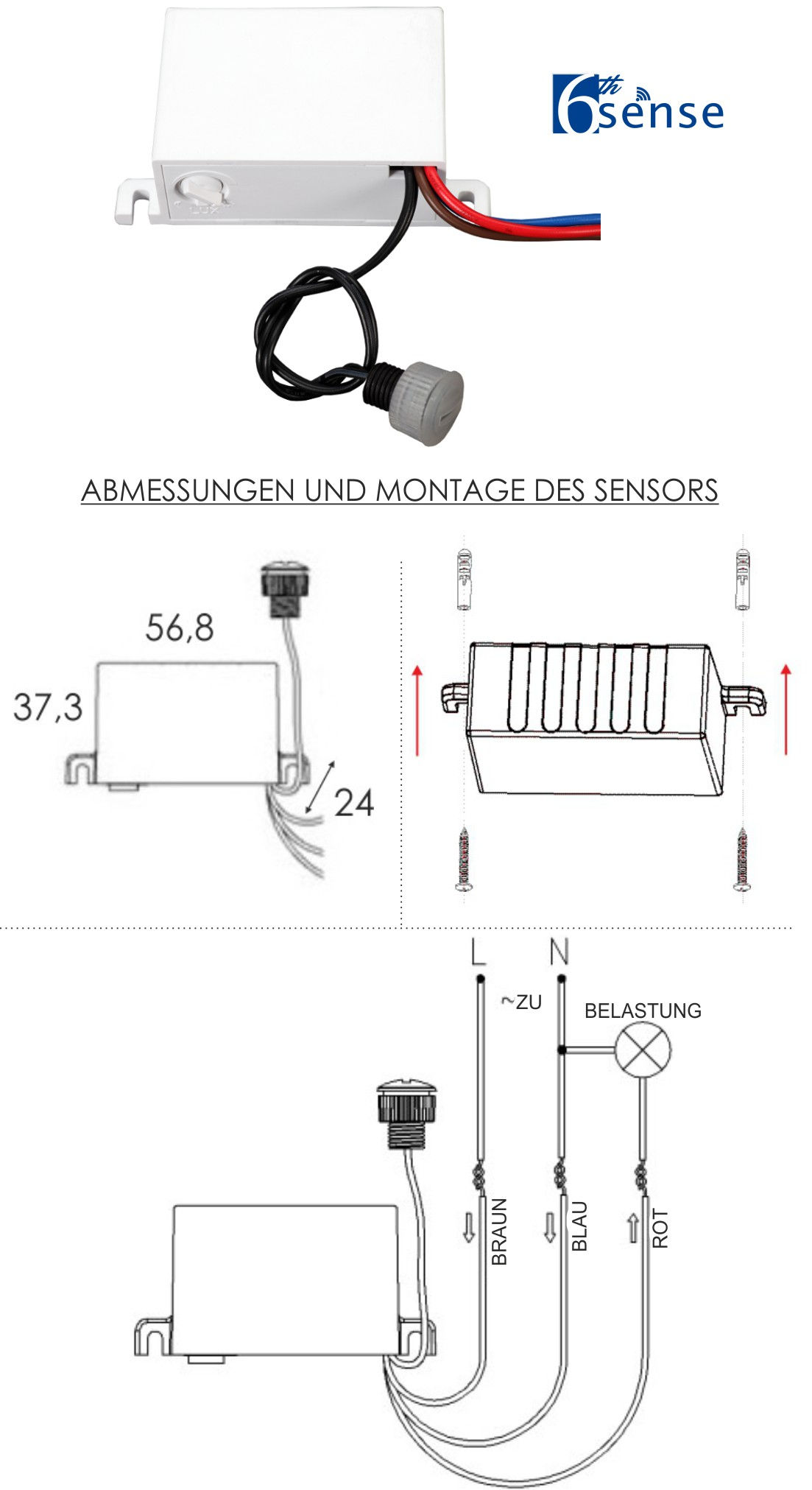 V-TAC IP44 Dämmerungssensor – Für LED-Beleuchtung, Außenbereich Geeignet