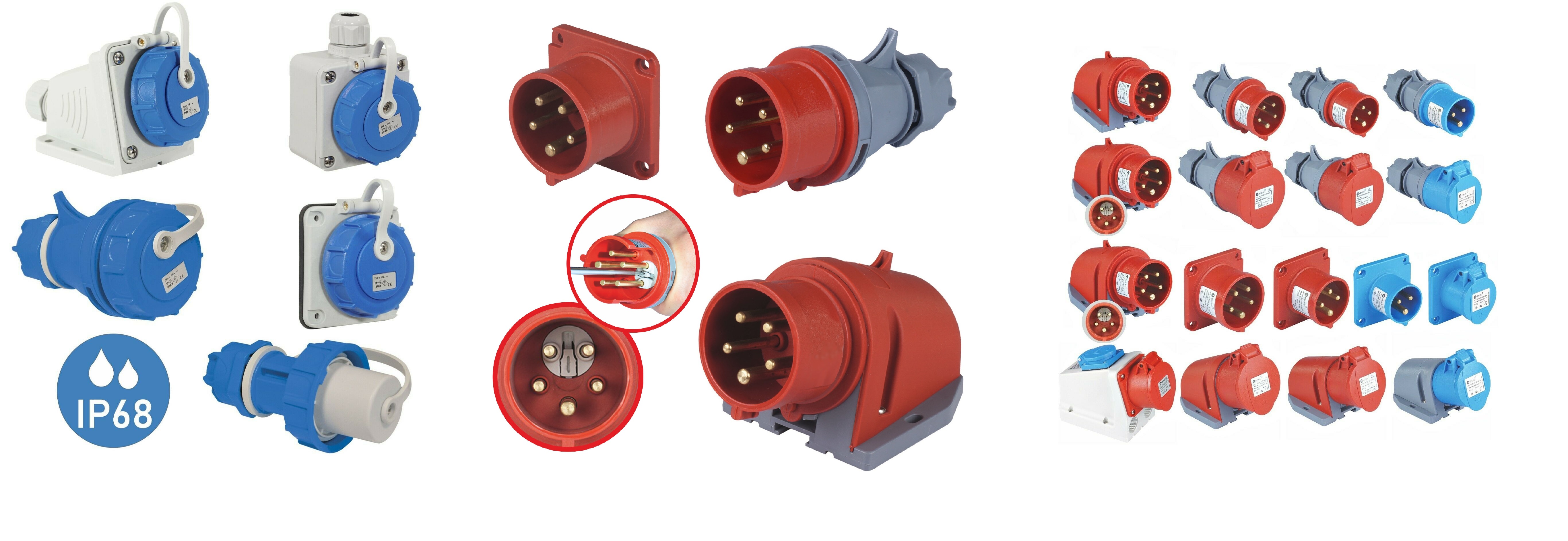 CEE Combo Kombi-Wandsteckdose 32A 5-pol.6h 230V/380V, IP44, PCE 9225-6 CEE Combo Kombi-Wandsteckdose 32A 5-pol.6h 230V/380V, IP44, PCE 9225-6